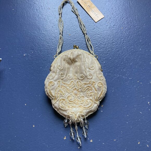La Regale Cream Beaded Mini Bag, Wedding ,NWT - Picture 1 of 11
